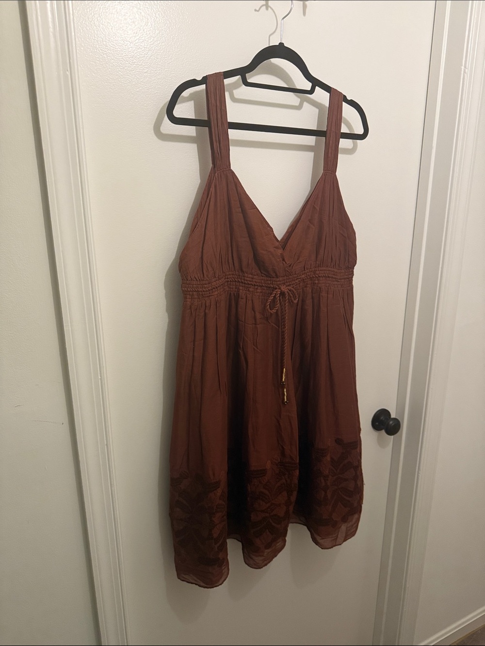 Banana Republic Rust Brown Wrap-Style Dress
